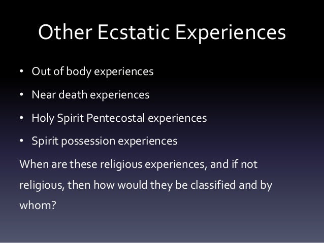 sexual response during ecstatic religious experience Sexual response during ecstatic religious experience